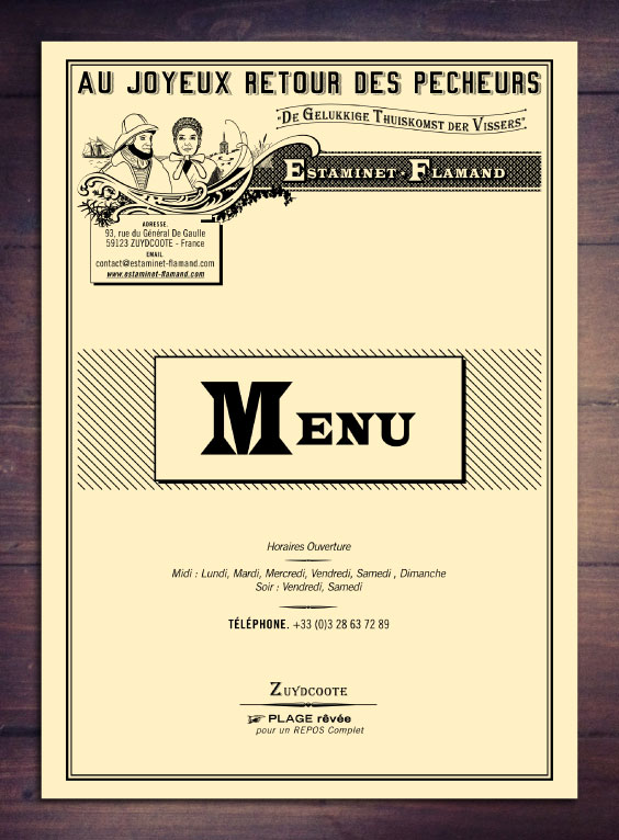 couverture menu