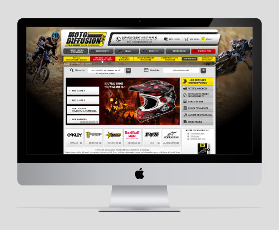 charte graphique du site web Moto Diffusion